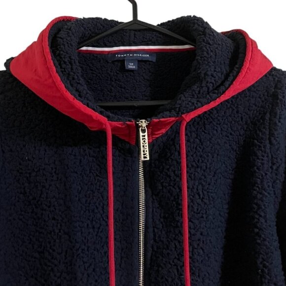 NWOT Tommy Hilfiger Nylon Pocket Faux Shearling Jacket - Picture 5 of 11